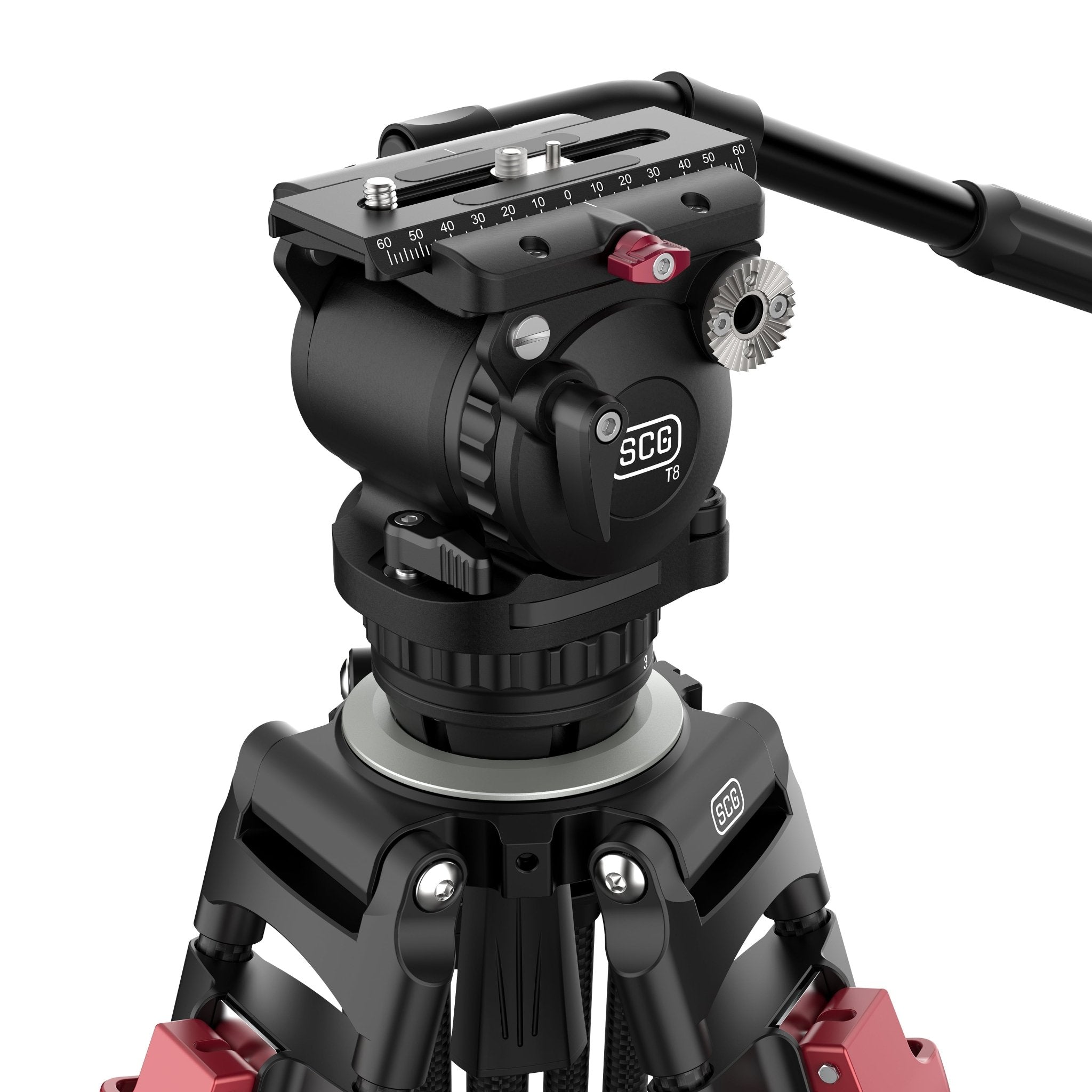 SCG T8 StediFast HD Tripod System Professional Video Head with 4-Level Advanced Fluid Drag System.