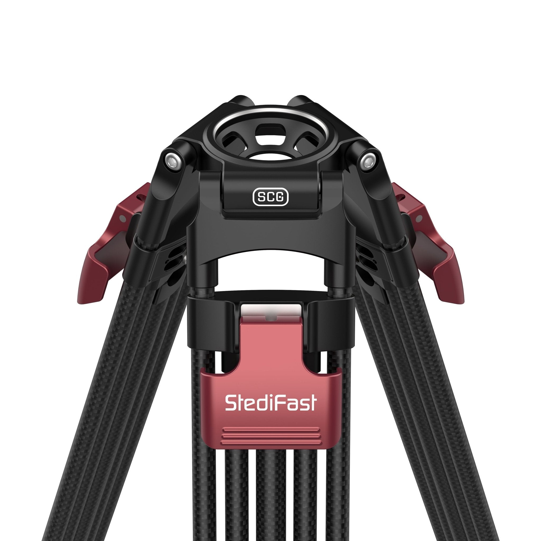 SCG StediFast camera tripod can lock all three leg sections with one flip lever.