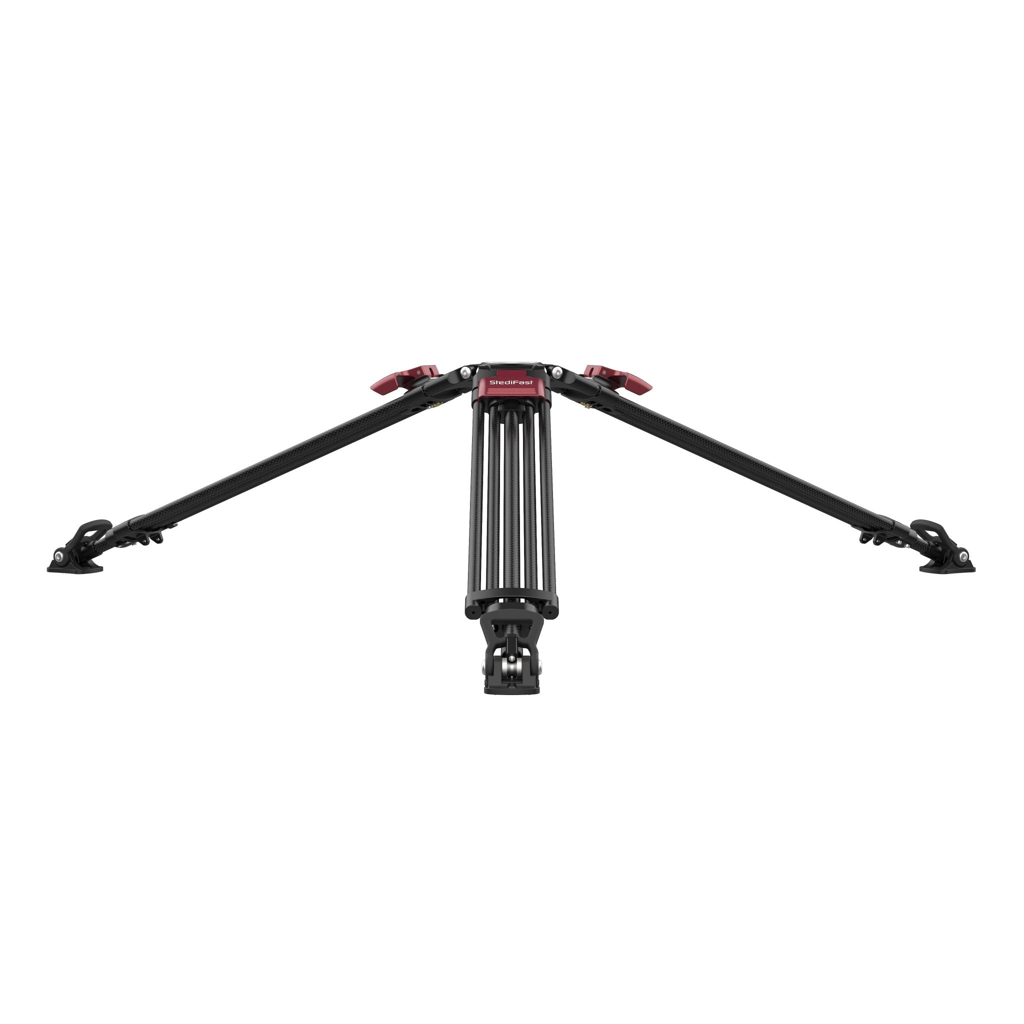 The SCG StediFast Carbon Fiber Tripod can work at a lowest shooting height of 30cm without the spreader.